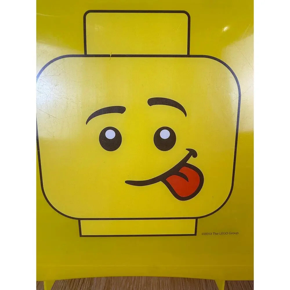 LEGO Minifigure Head Storage Case Gently Used Lot of 2 Red Yellow